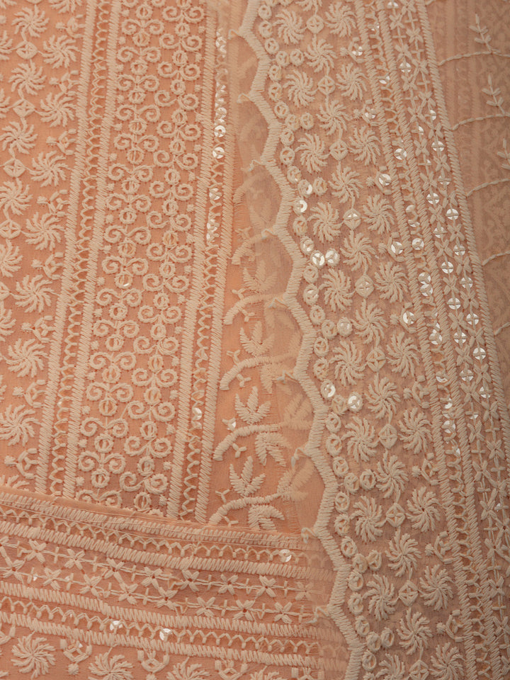 Embroidered Cotton Unstitched Suit With Pant &amp; Dupatta