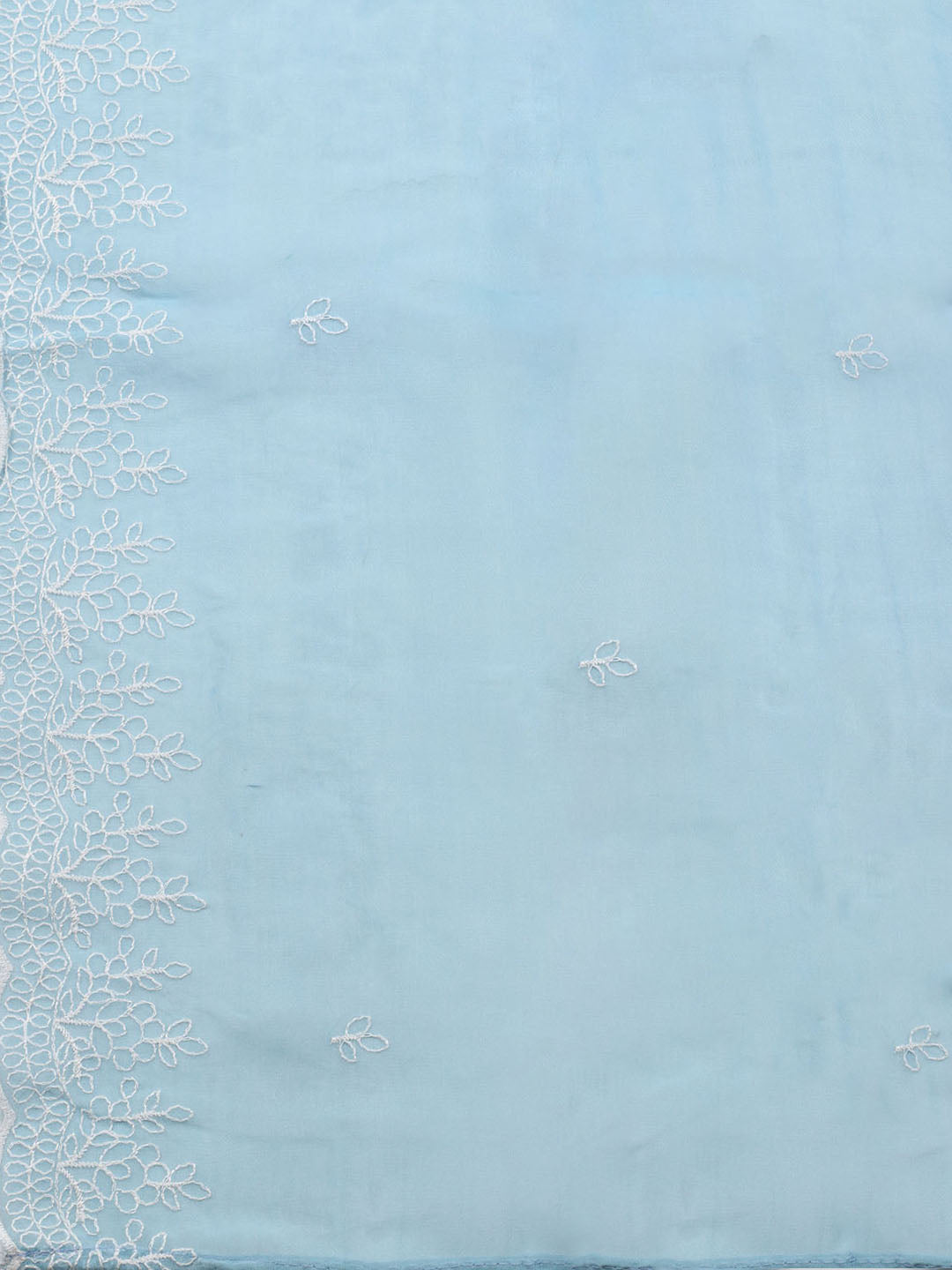 Neck Work Chanderi Unstitched Suit Piece With Dupatta
