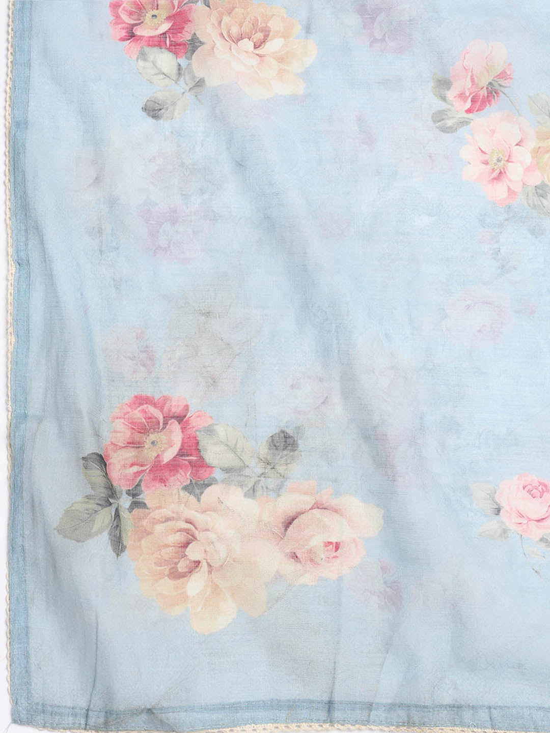 Printed Linen Unstitched Suit Piece With Dupatta