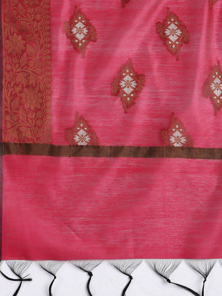 Woven Chanderi Unstitched Suit With Dupatta