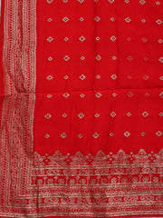 Woven Art Silk Unstitched Suit Piece With Dupatta