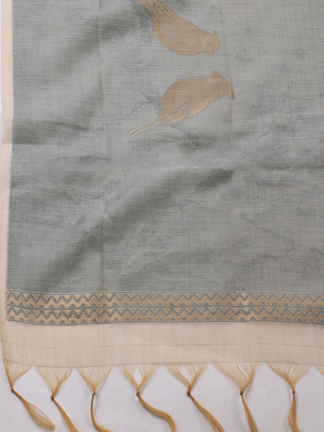 Jamdhani Chanderi Unstitched Suit Piece With Dupatta