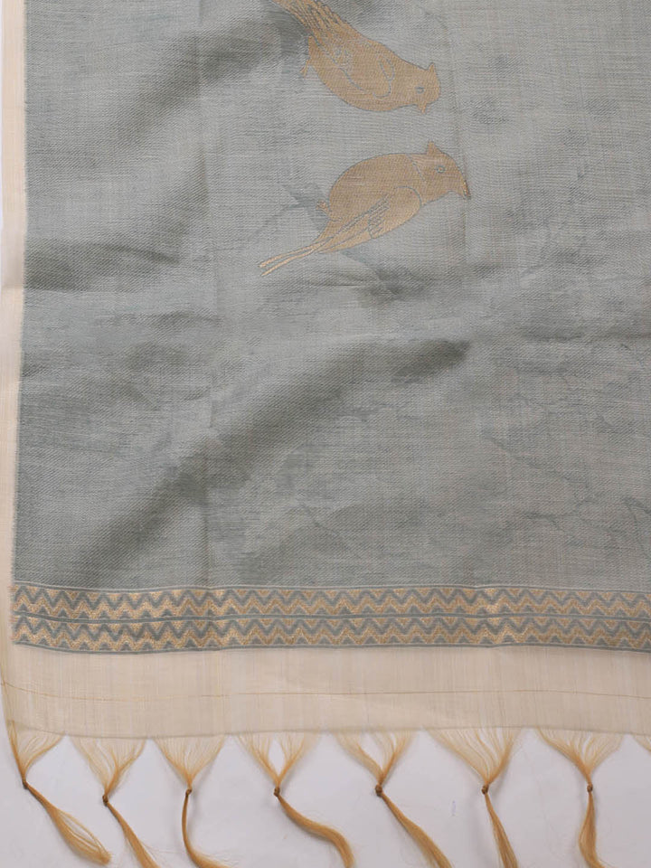 Jamdhani Chanderi Unstitched Suit Piece With Dupatta