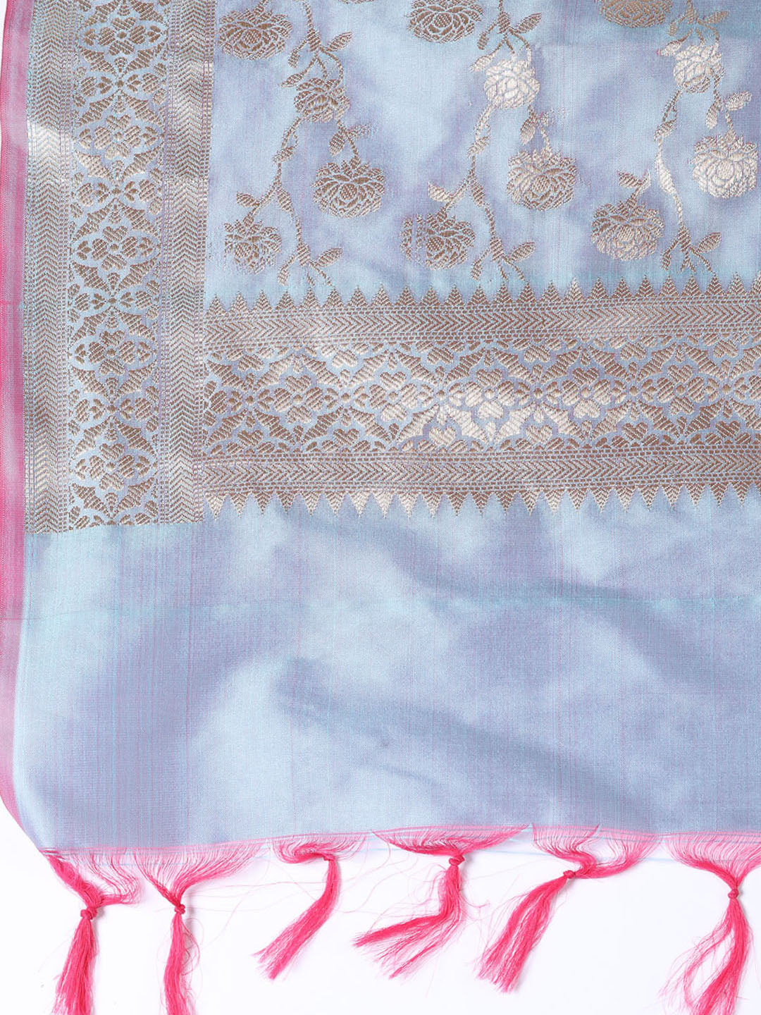 Woven Chanderi Unstitched Suit Piece With Dupatta