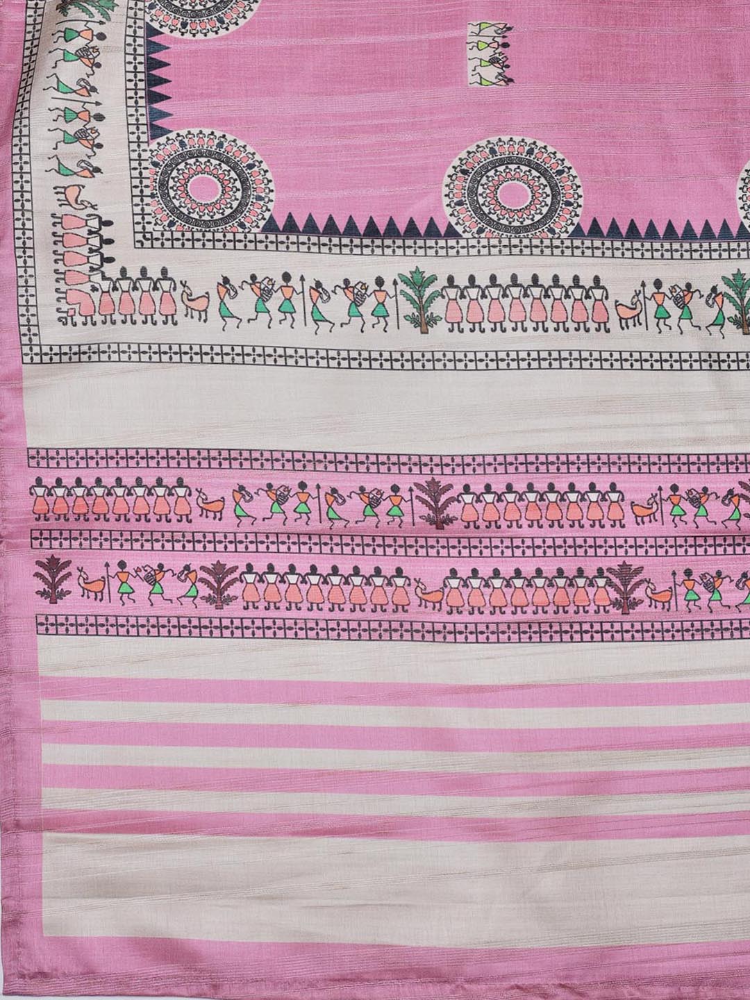 Printed Art Tussar Unstitched Suit With Dupatta