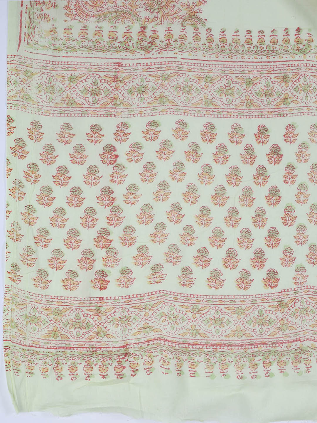 Neck Work Cotton Blend Unstitched Suit With Dupatta