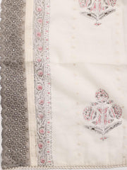 Printed Cotton Blend Unstitched Suit Piece With Dupatta