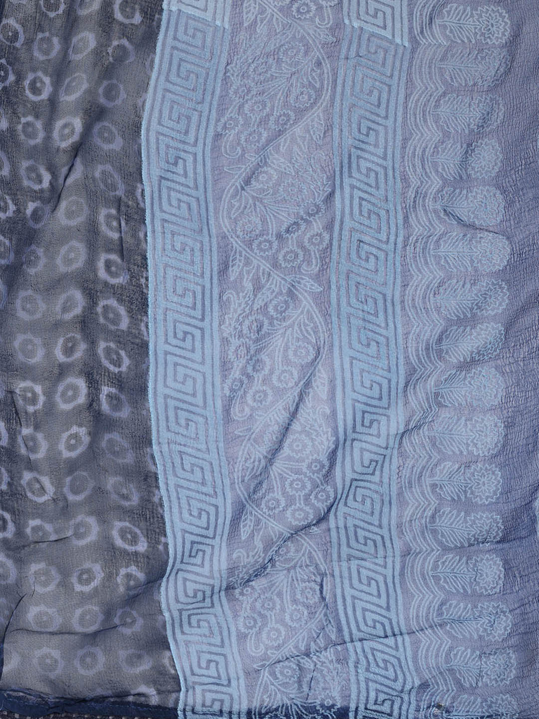 Printed Cotton Blend Unstitched Suit With Dupatta