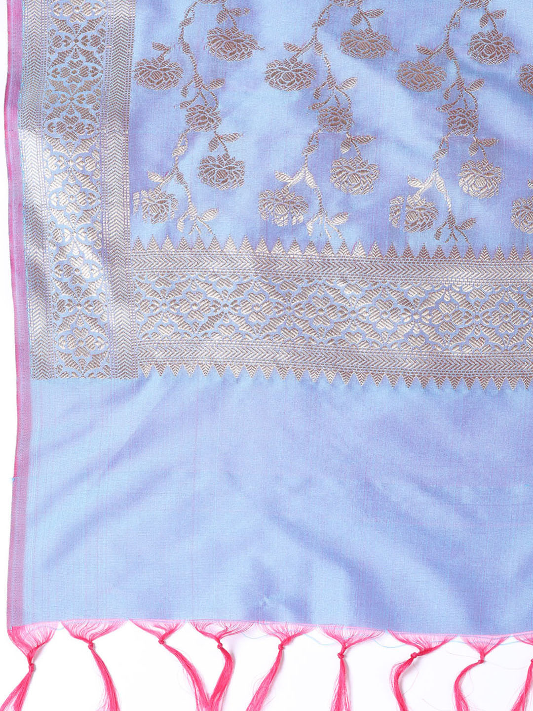 Woven Chanderi Unstitched Suit Piece With Dupatta