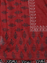 Printed Cotton Blend Unstitched Suit With Dupatta
