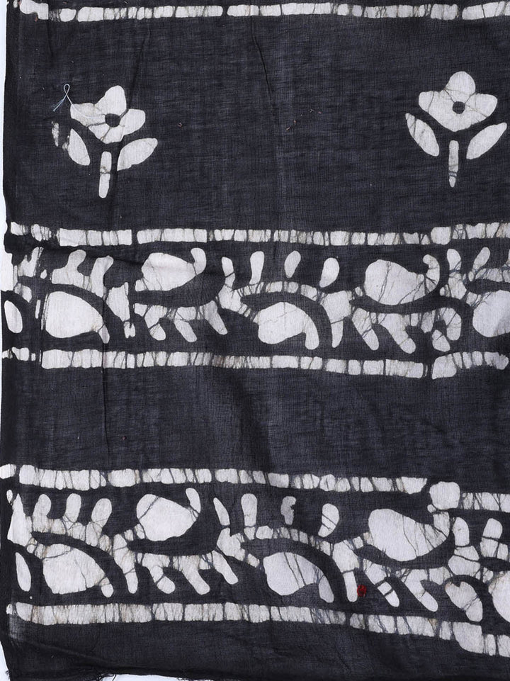 Printed Cotton Blend Unstitched Suit With Dupatta