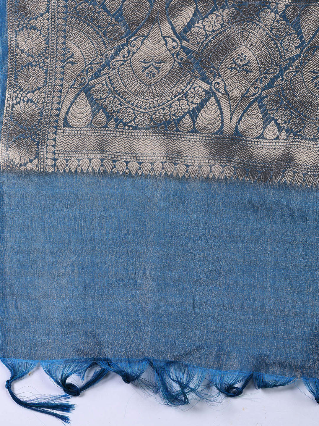 Neck Embroidered Tissue Unstitched Suit Piece With Dupatta