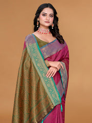 Zari Jaal Cotton Woven Saree