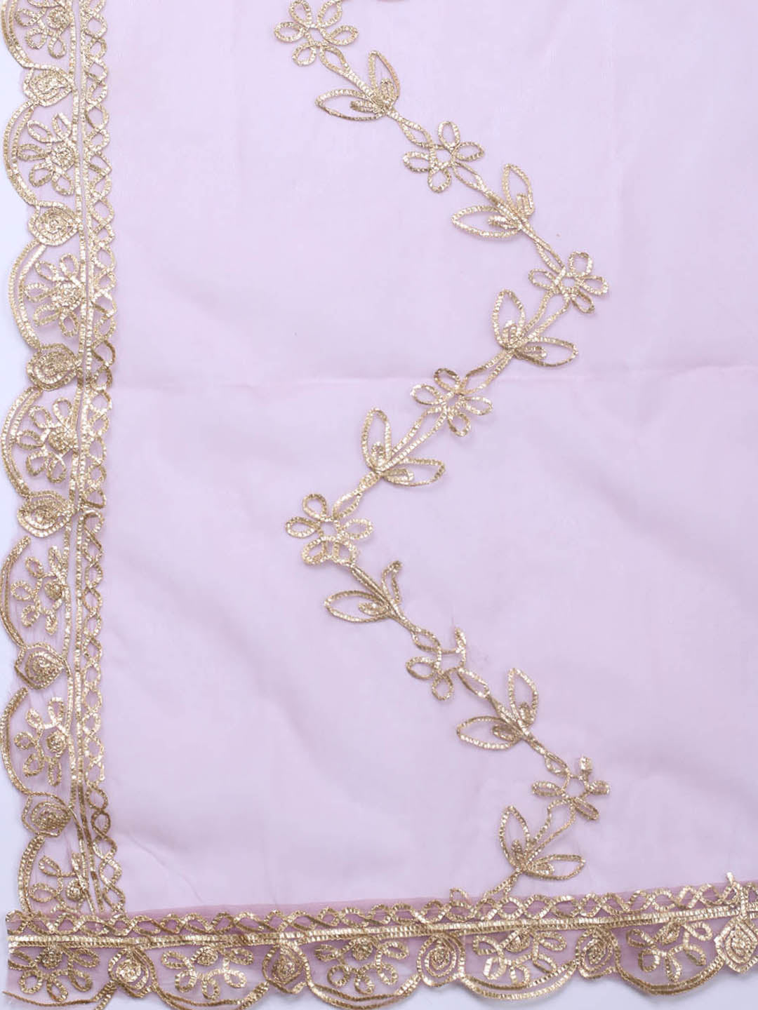 Neck Embroidery Chanderi Unstitched Suit With Dupatta