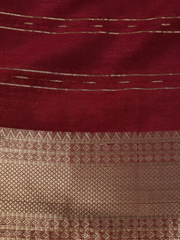 Plain Zari Border Organza Saree