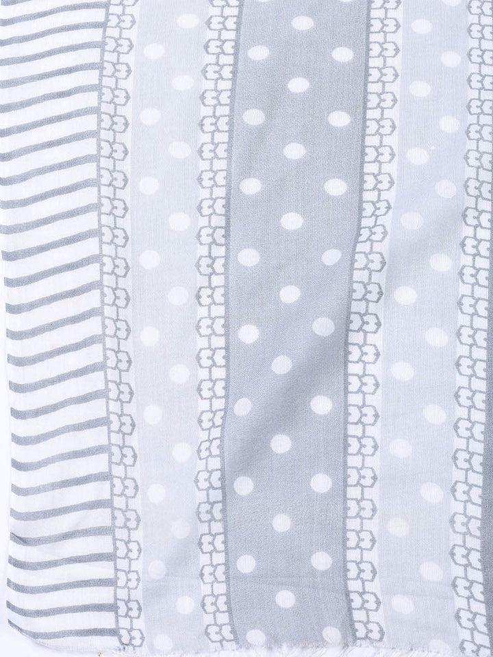 Printed Cotton Blend Unstitched Suit With Dupatta