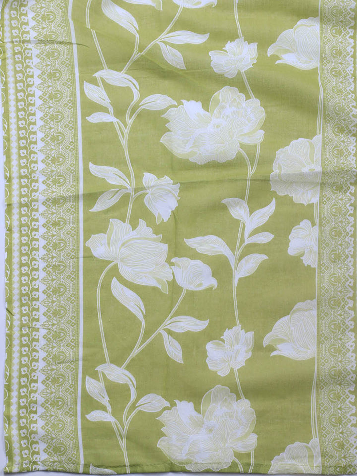 Printed Cotton Blend Unstitched Suit With Dupatta