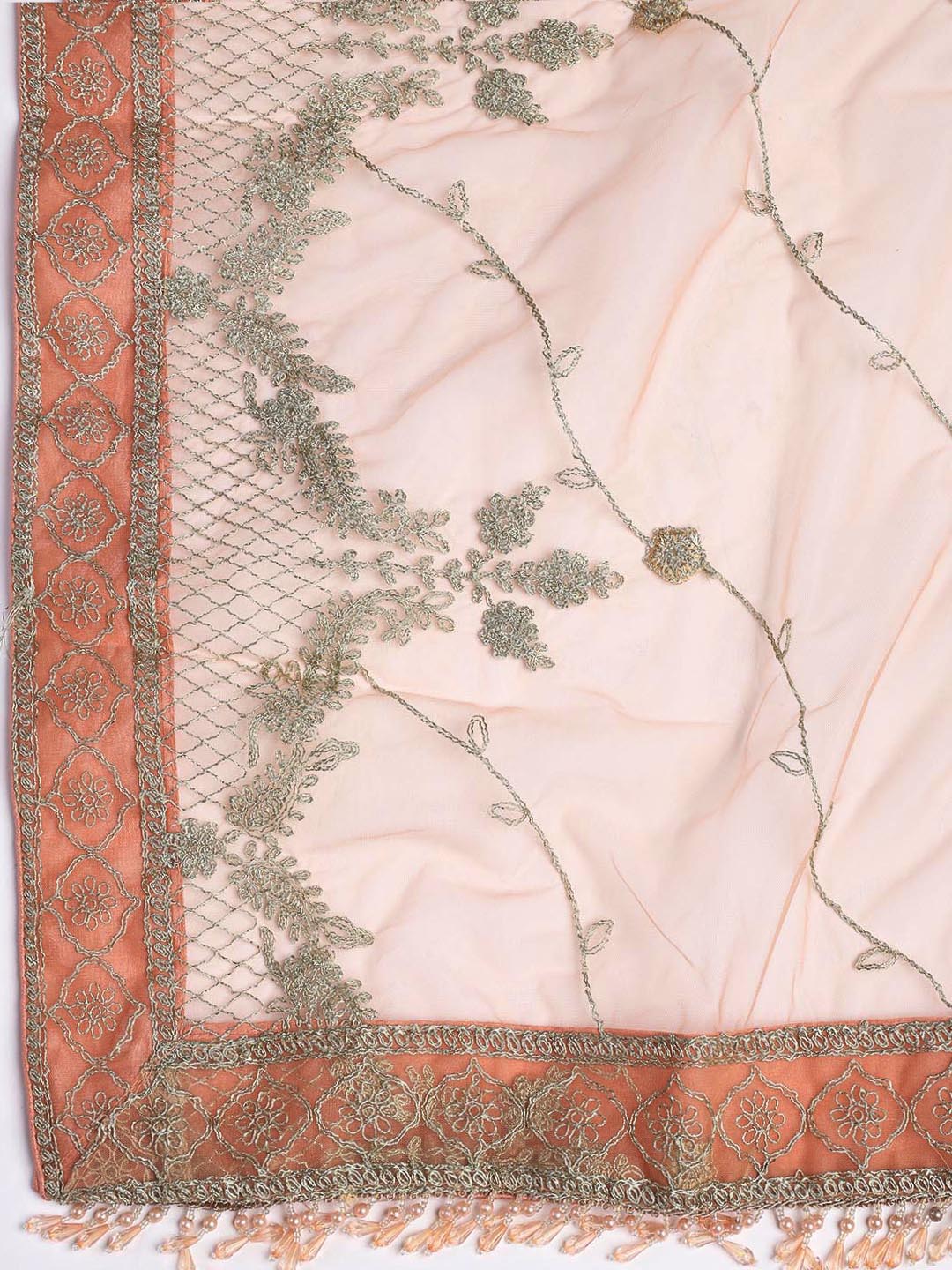Embroidered Georgette Unstitched Suit Piece With Dupatta