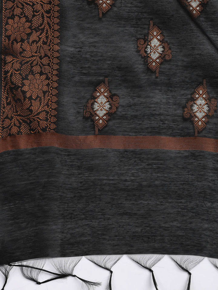 Woven Chanderi Unstitched Suit With Dupatta