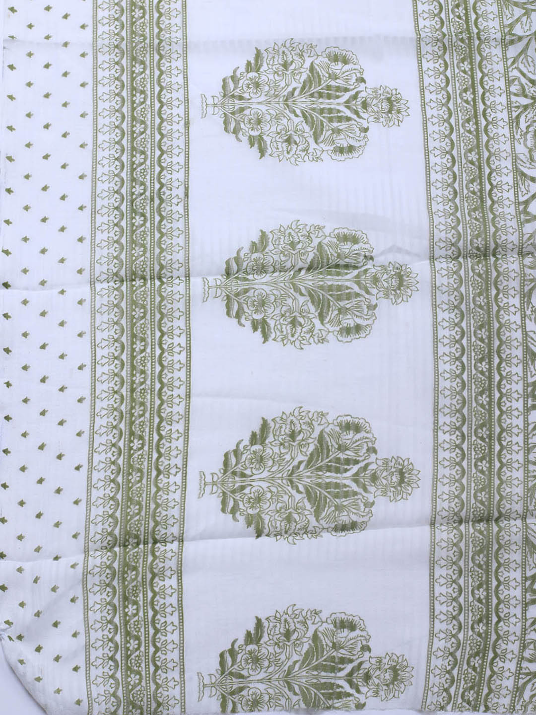 Printed Cotton Blend Unstitched Suit With Dupatta