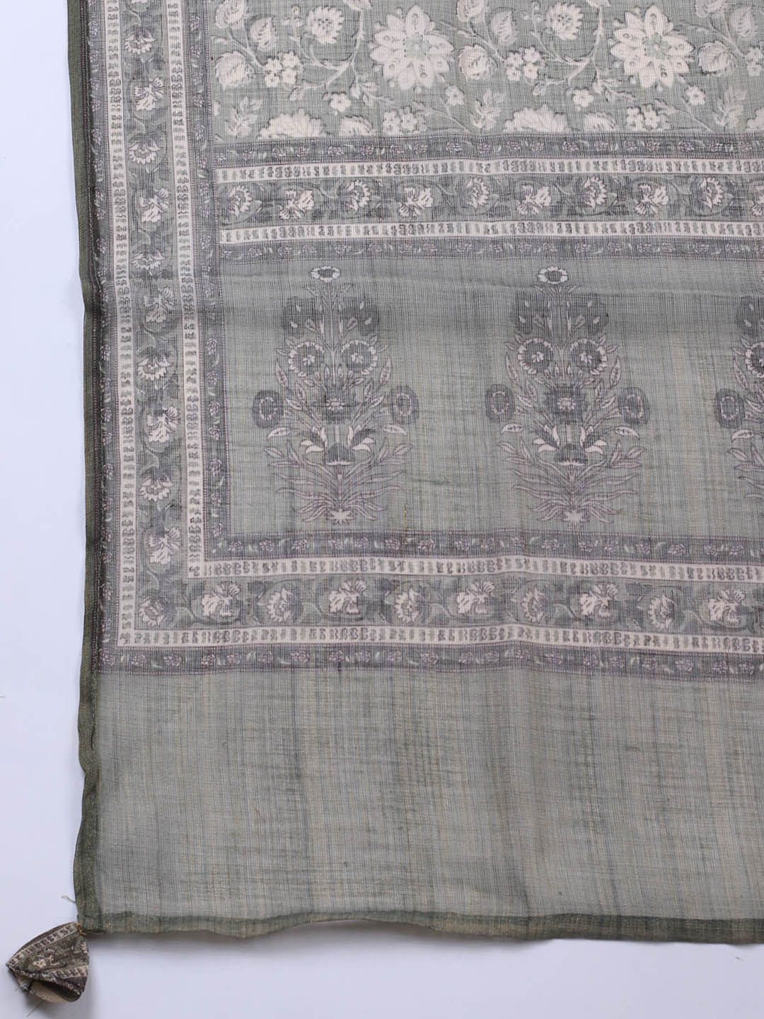 Embroidered Tissue Unstitched Suit Piece With Dupatta