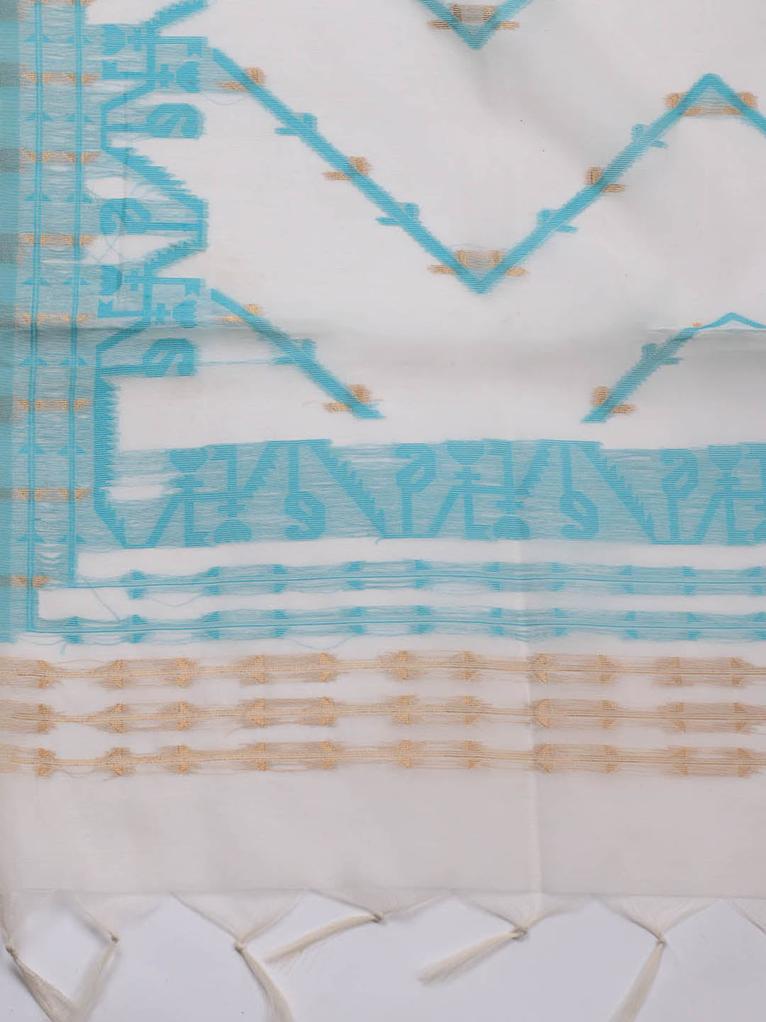 Jamdani Chanderi Unstitched Suit Piece With Dupatta