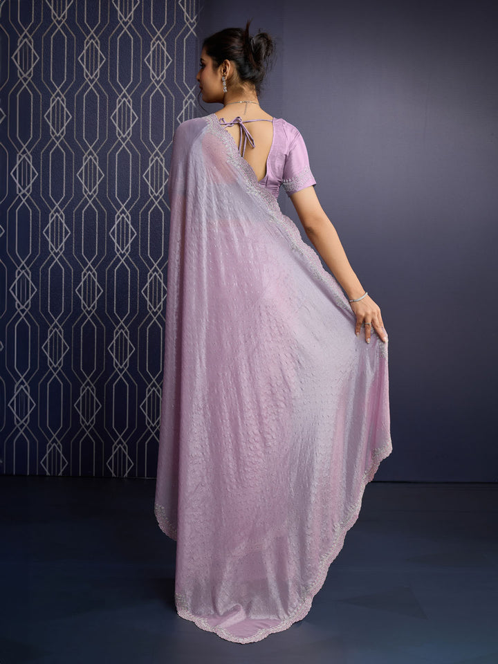 Embroidered Georgette Saree