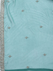 Neck Embroidered Tissue Unstitched Suit With Dupatta