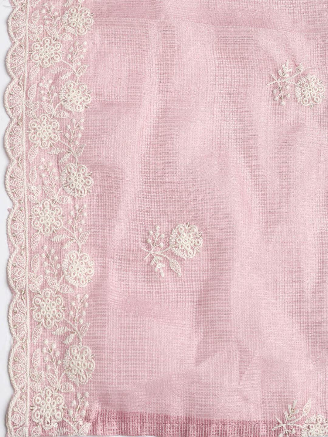 Embroidered Cotton Blend Unstitched Suit Piece With Dupatta