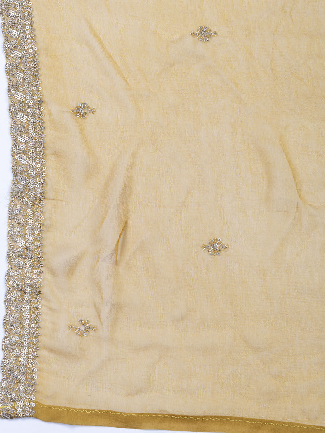 Neck Embroidered Tissue Unstitched Suit With Dupatta