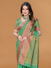 Zari Jaal Cotton Woven Saree