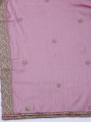 Neck Embroidered Tissue Unstitched Suit With Dupatta