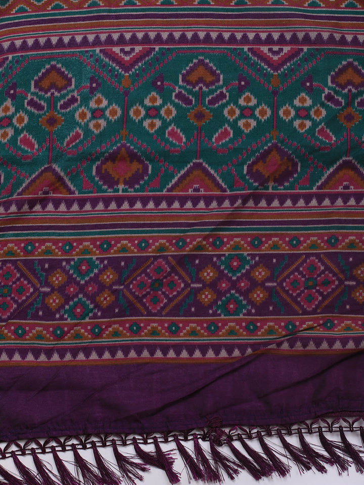 Art Silk Unstitched Suit Piece With Dupatta