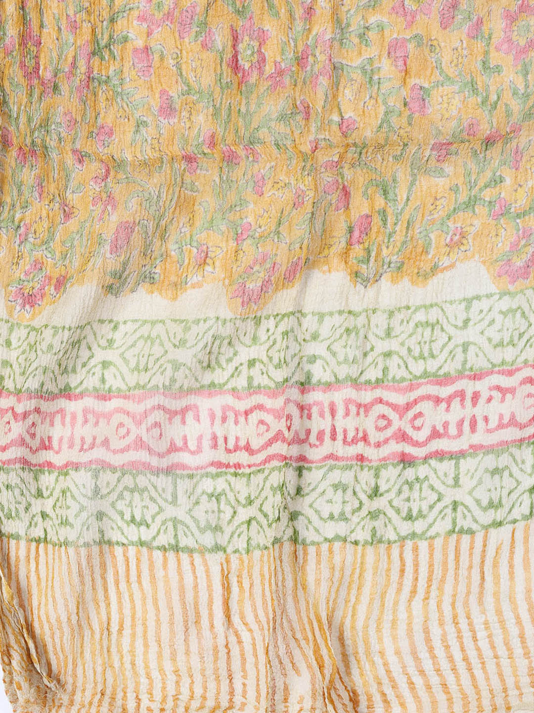 Printed Cotton Blend Unstitched Suit With Dupatta