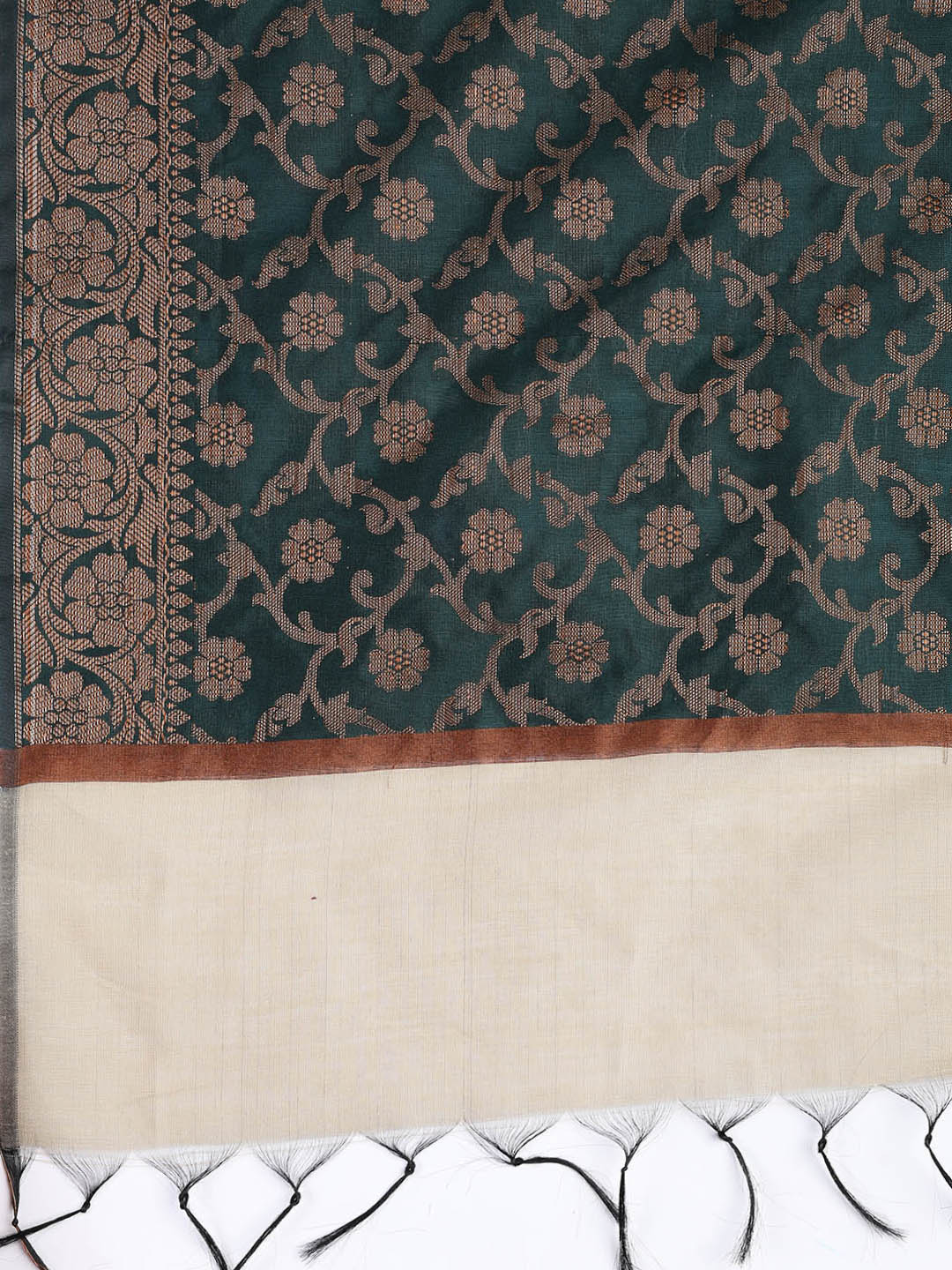 Woven Chanderi Unstitched Suit With Dupatta