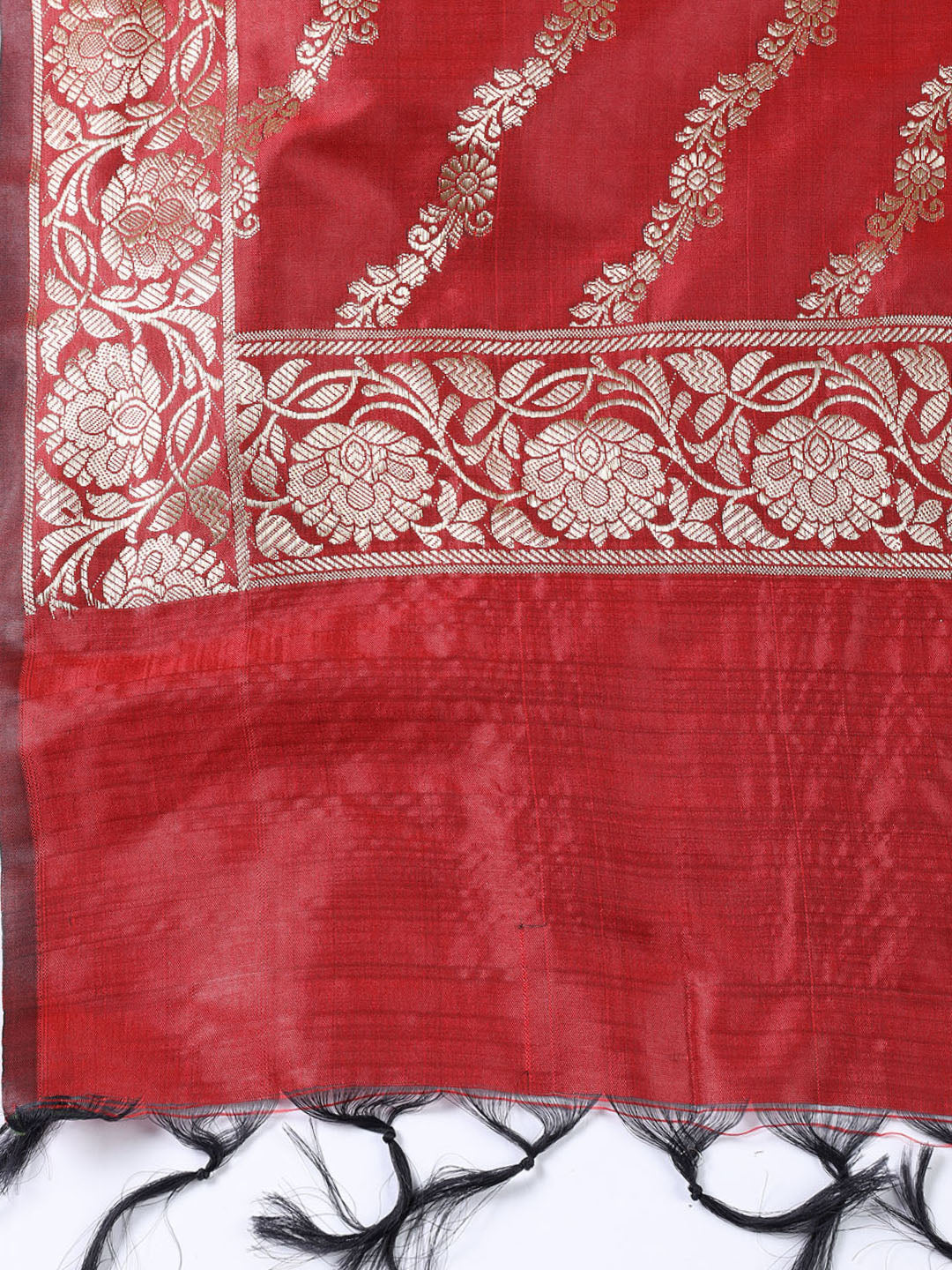Woven Chanderi Unstitched Suit Piece With Dupatta