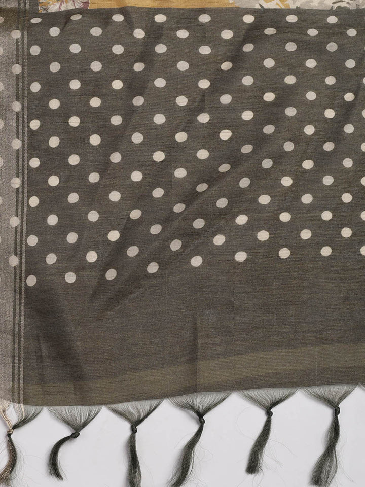 Embroidered Chanderi Unstitched Suit Piece With Dupatta
