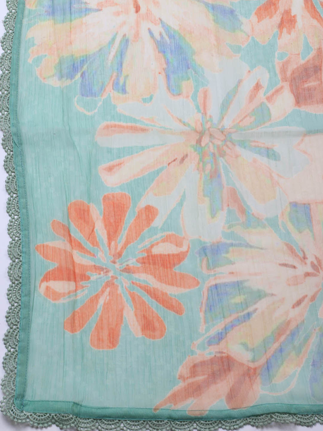 Embroidered Chanderi Unstitched Suit With Dupatta