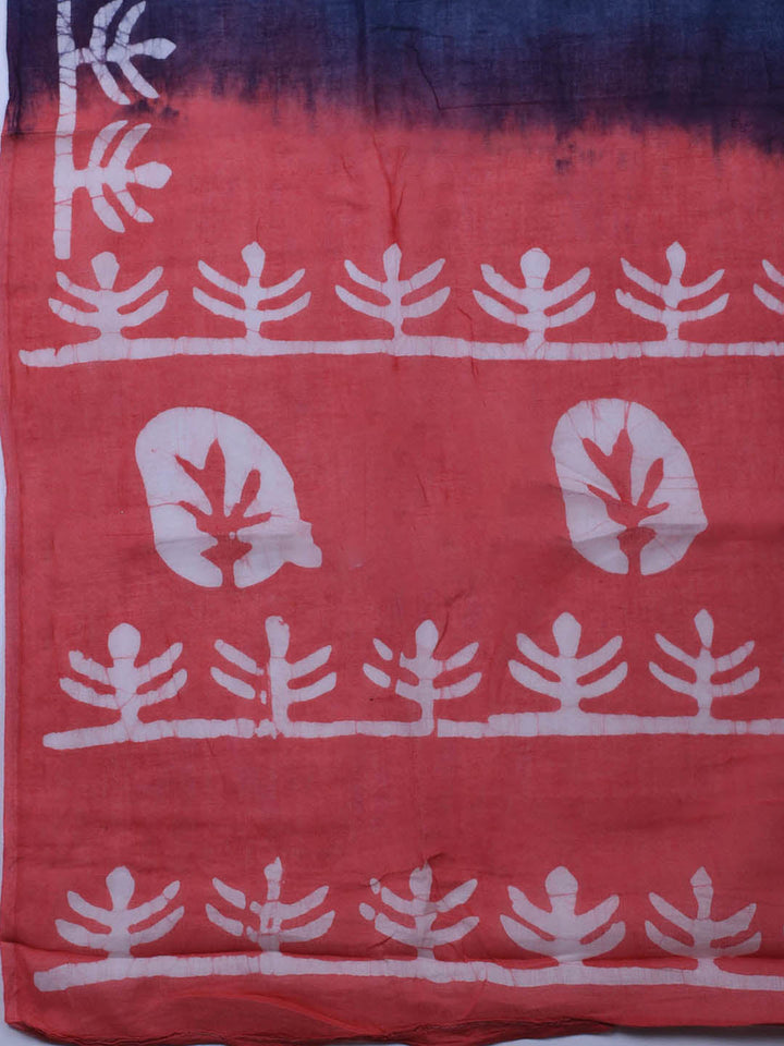 Printed Cotton Blend Unstitched Suit With Dupatta