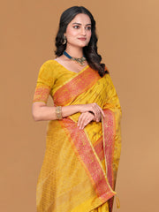 Zari Jaal Cotton Woven Saree