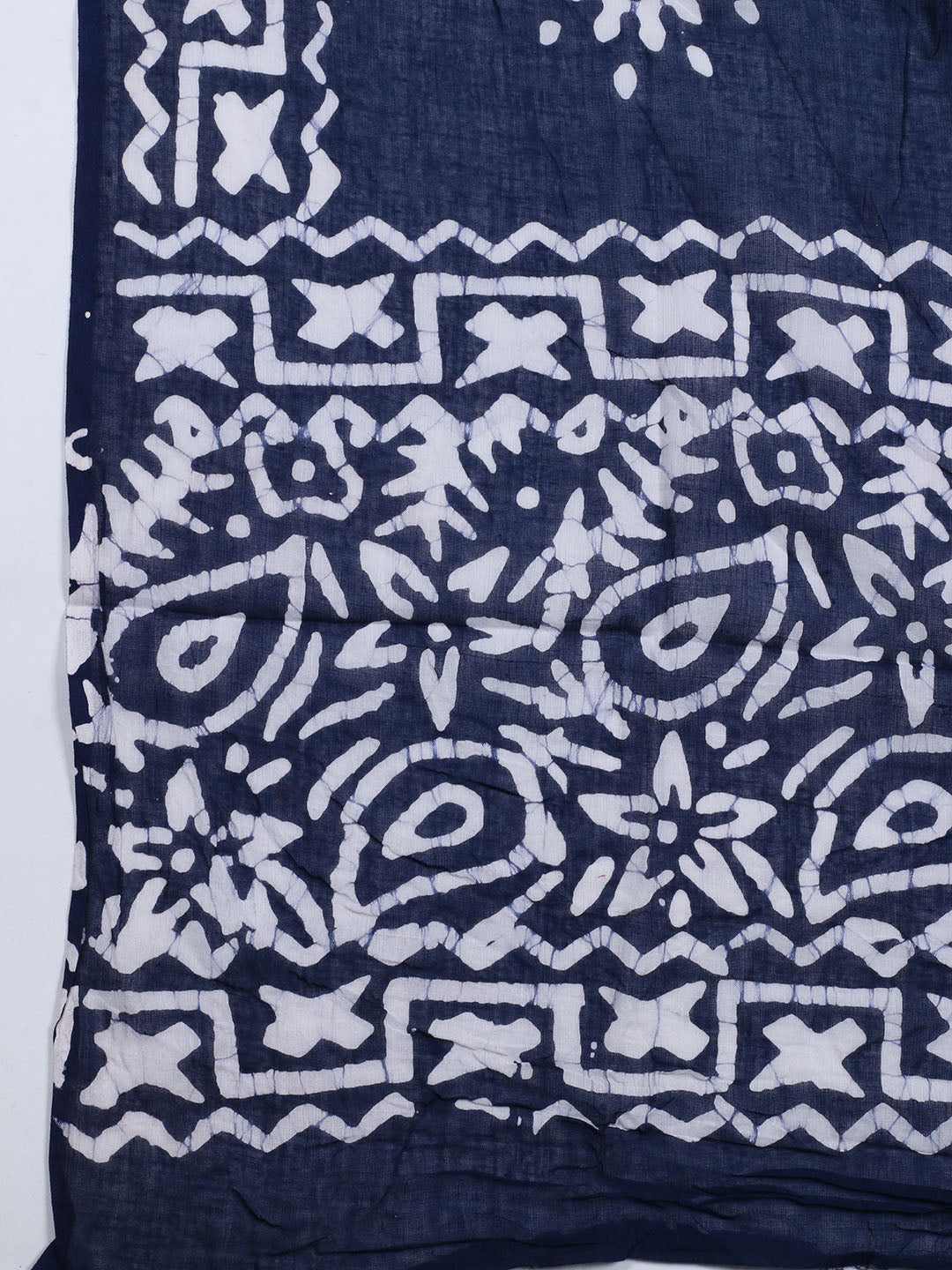 Printed Cotton Blend Unstitched Suit With Dupatta