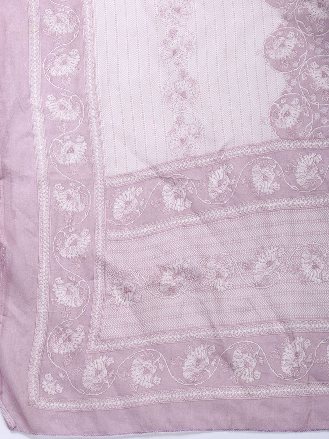 Printed Cotton Blend Unstitched Suit Piece With Dupatta