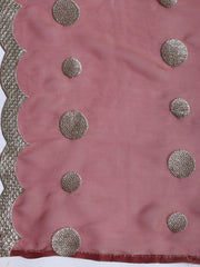 Neck Embroidered Tissue Unstitched Suit With Dupatta