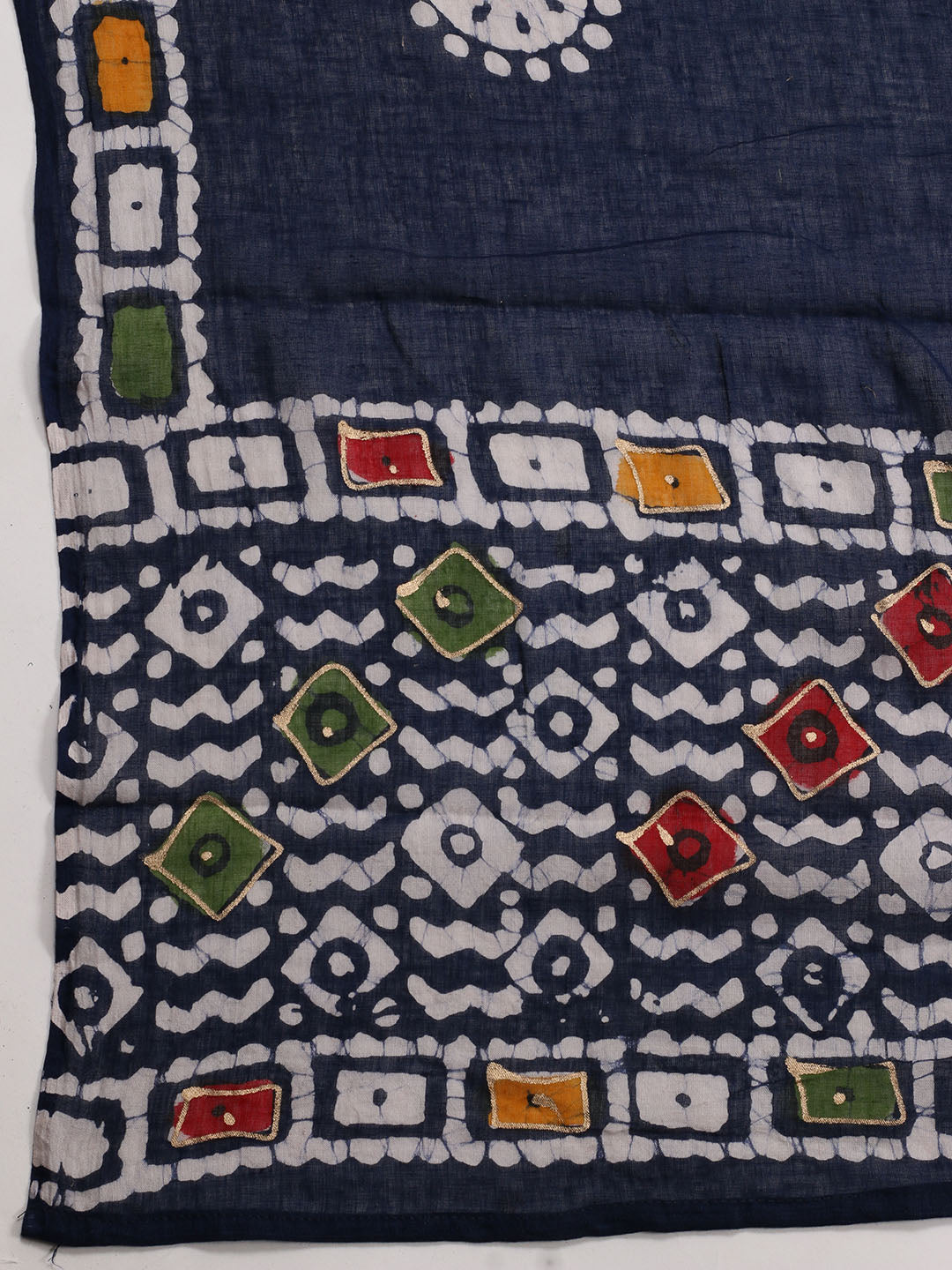 Printed Cotton Blend Unstitched Suit With Dupatta
