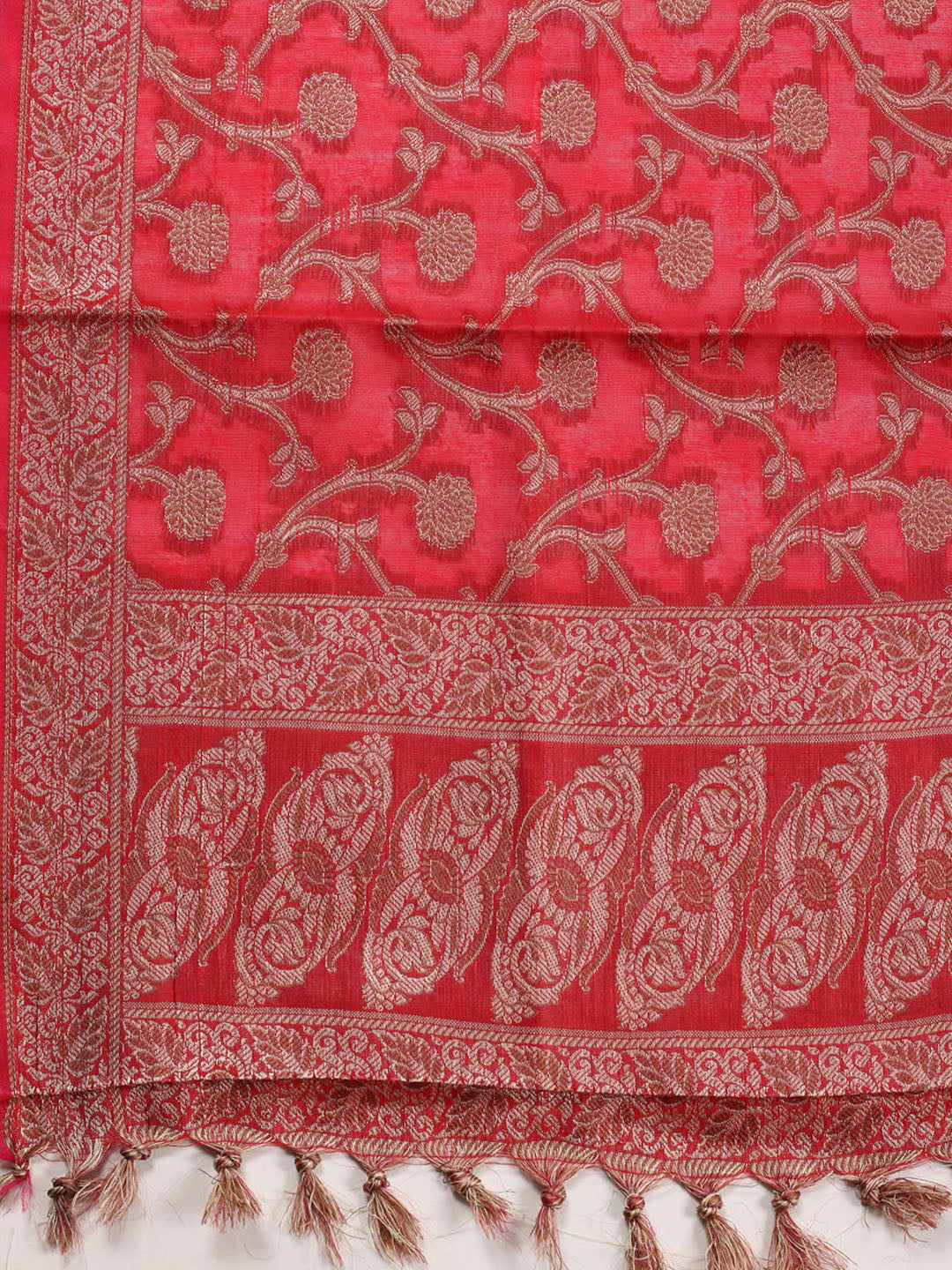 Woven Chanderi Unstitched Suit Piece With Dupatta