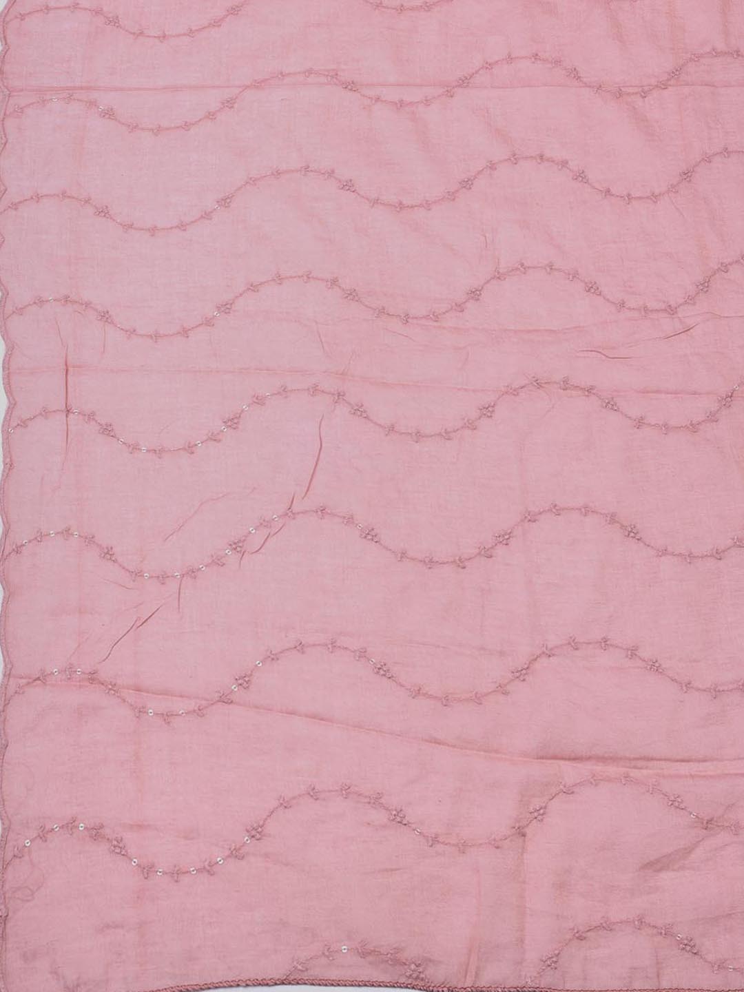 Printed Cotton Blend Unstitched Suit With Dupatta