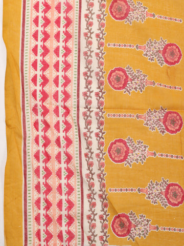 Printed Cotton Unstitched Suit With Dupatta