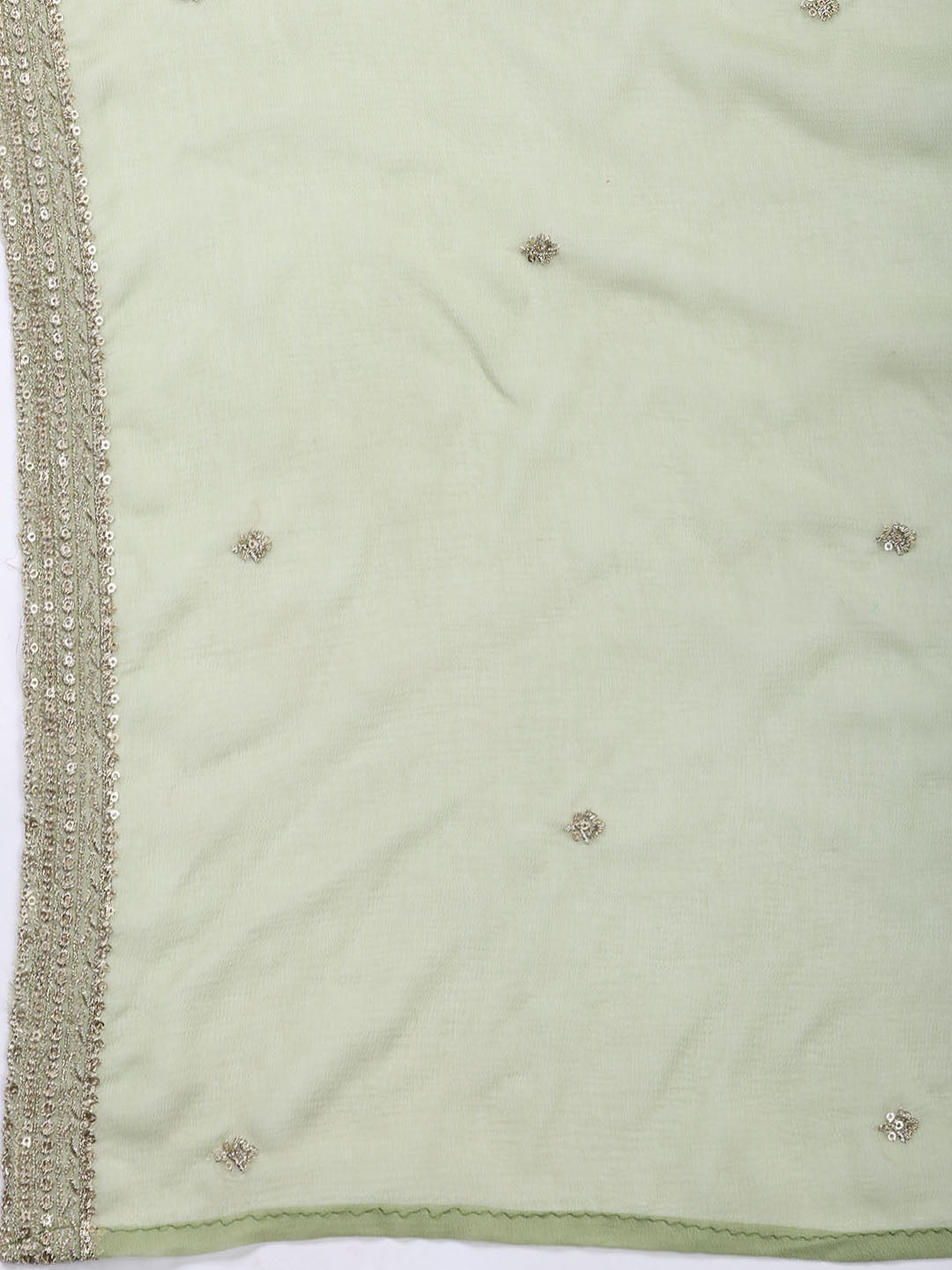 Neck Embroidered Tissue Unstitched Suit With Dupatta
