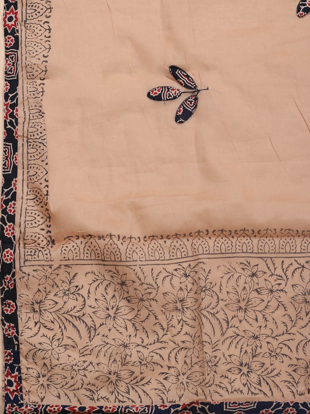 Printed Cotton Blend Unstitched Suit With Dupatta