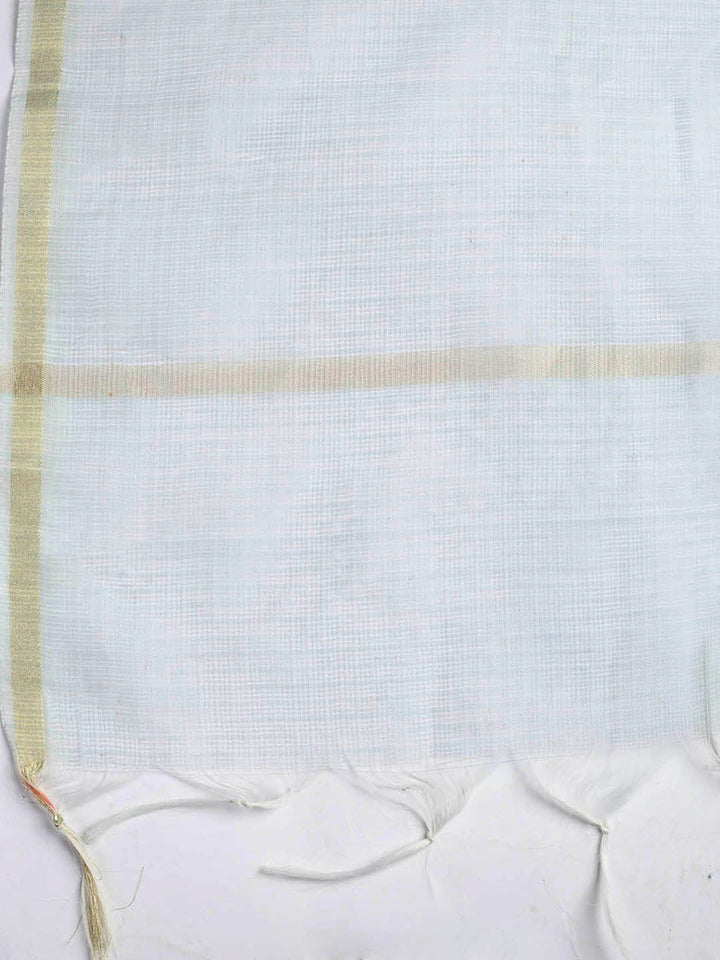 Neck Embroidered Cotton Blend Unstitched Suit With Dupatta